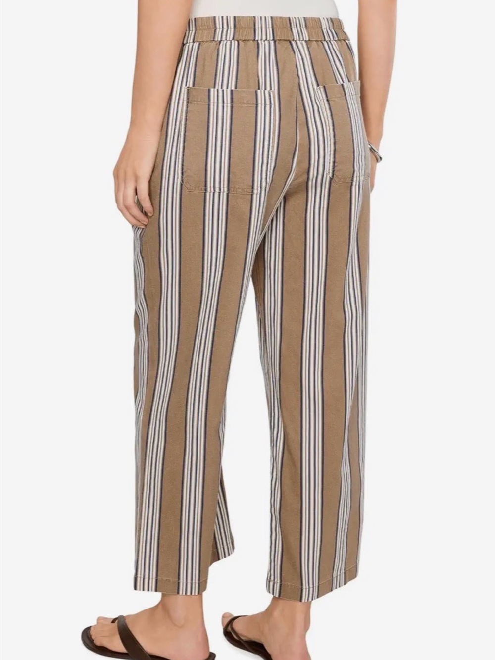 KUT from the Kloth Topaz High-rise Pants In Tan/Navy - Picture 4 of 5